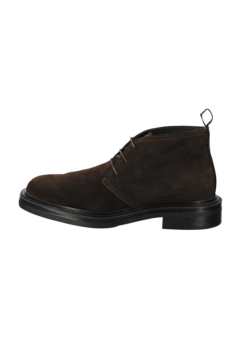Gant Ghete Chukka de piele intoarsa - Maro inchis