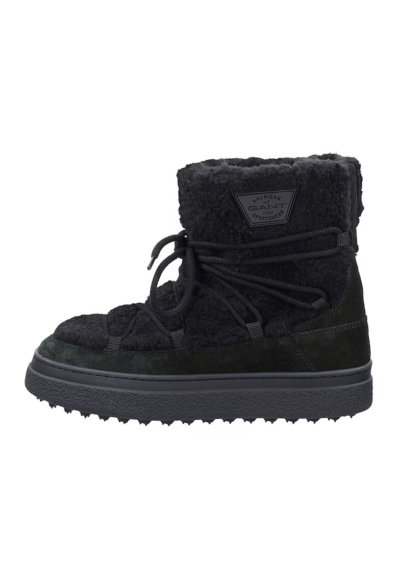 Gant Ghete cu garnituri din piele intoarsa Snowhill - Negru