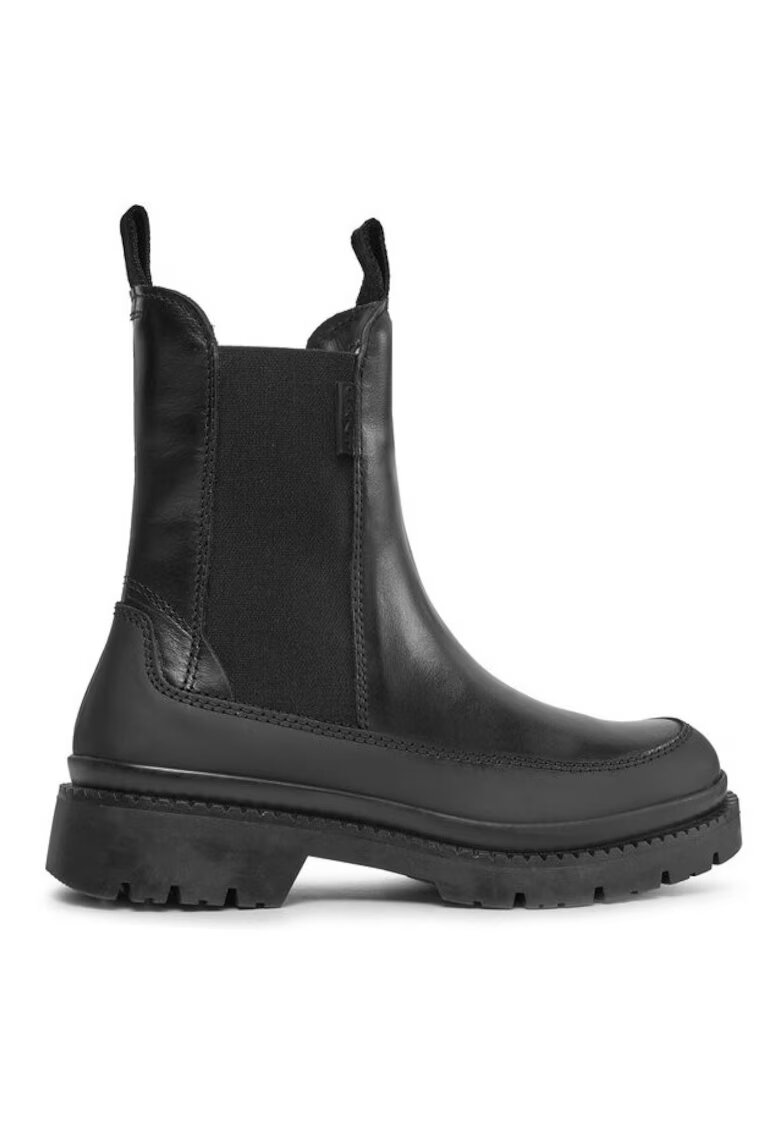 Gant Ghete dama 303175894 - Piele naturala - Negru - Negru