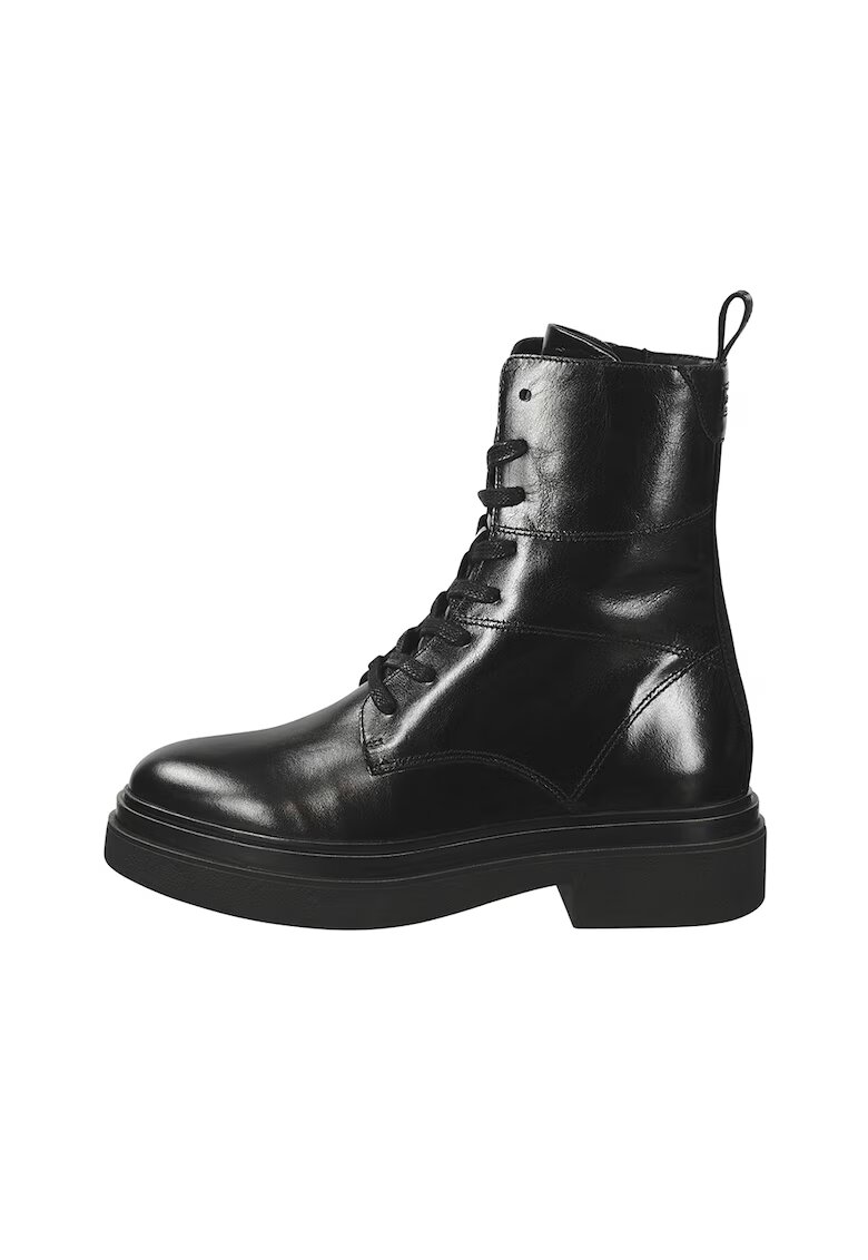 Gant Ghete de piele cu sireturi - Negru
