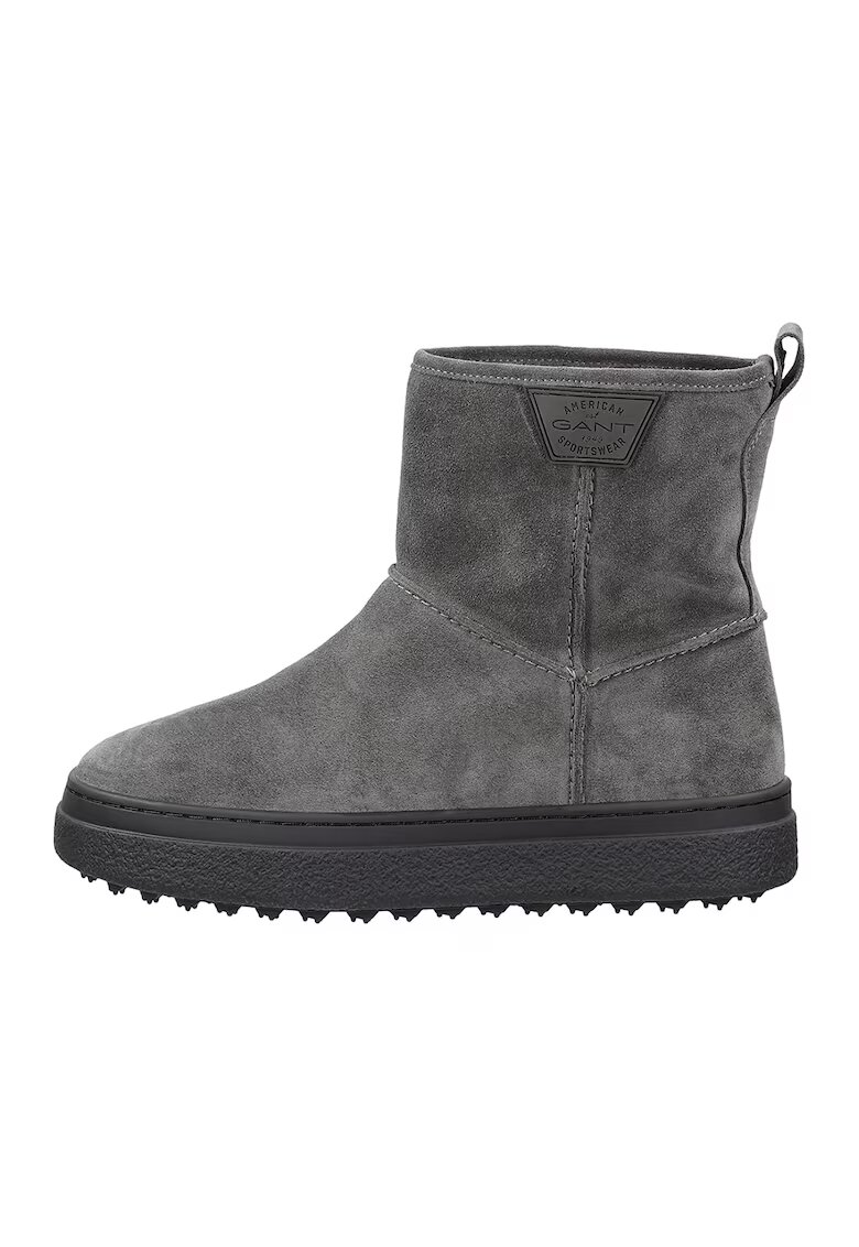 Gant Ghete din piele intoarsa Snowhill - Gri deschis