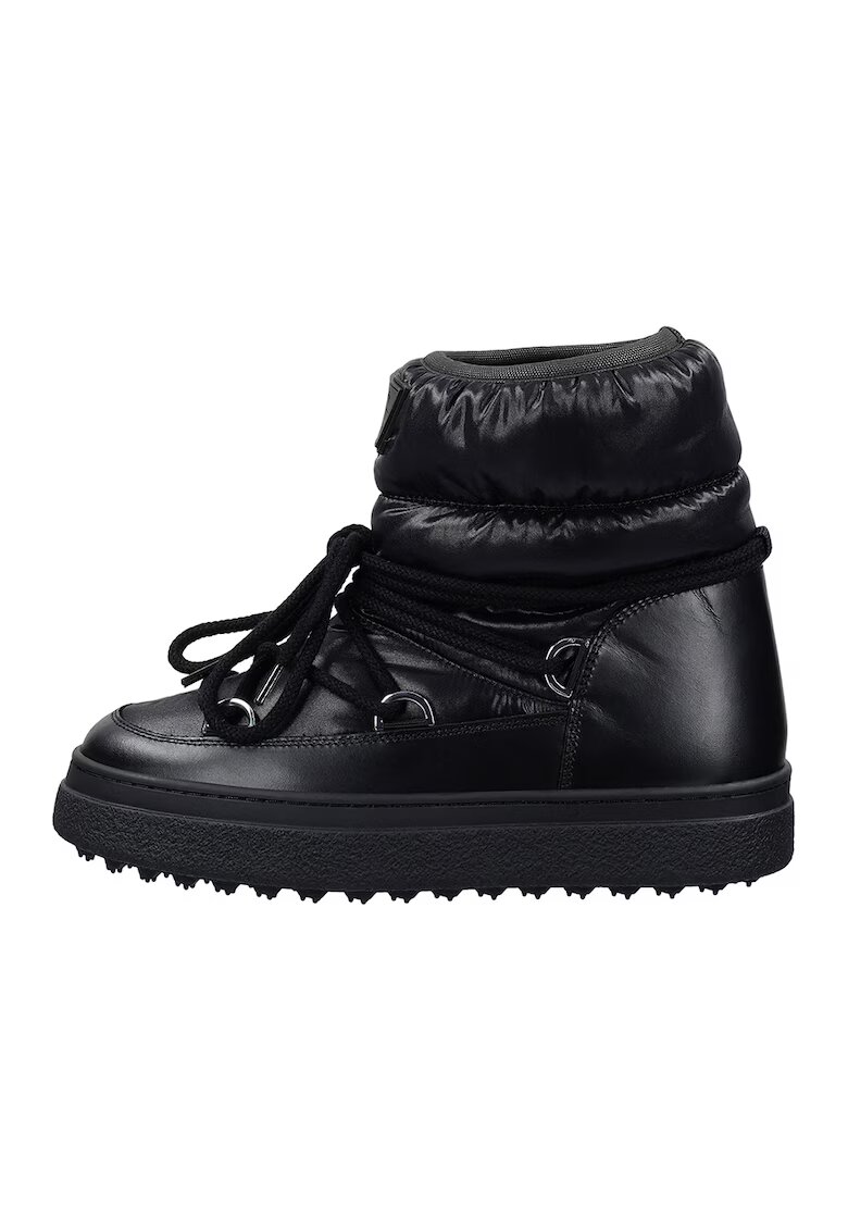 Gant Ghete flatform cu sireturi Snowhill - Negru