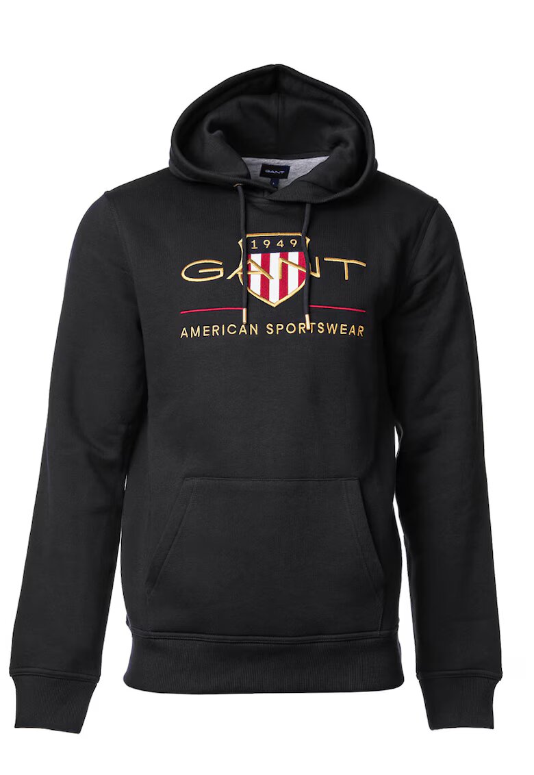Gant Hanorac cu broderie logo Archive Shield - Negru