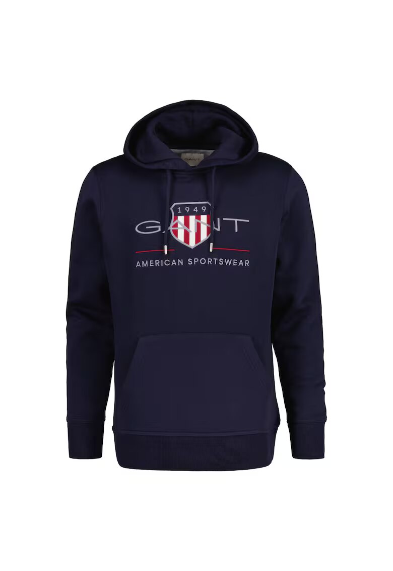Gant Hanorac cu buzunar kangaroo Archive Shield - Bleumarin
