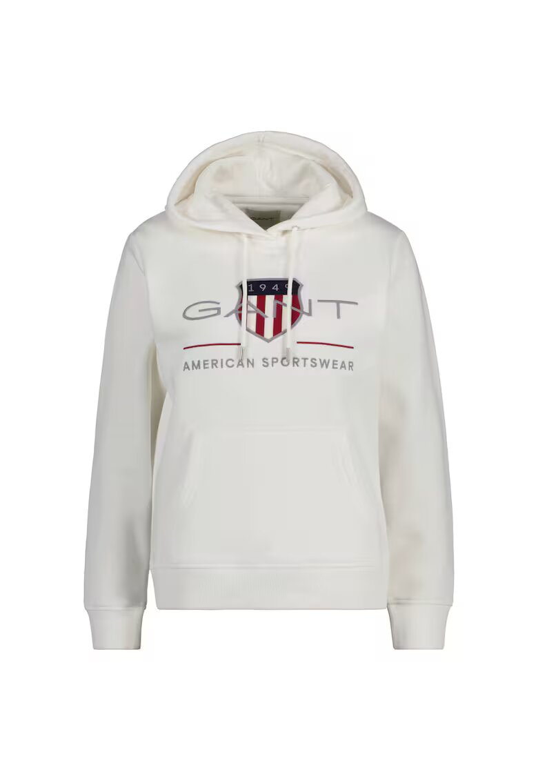 Gant Hanorac cu logo Archive Shield - Alb murdar