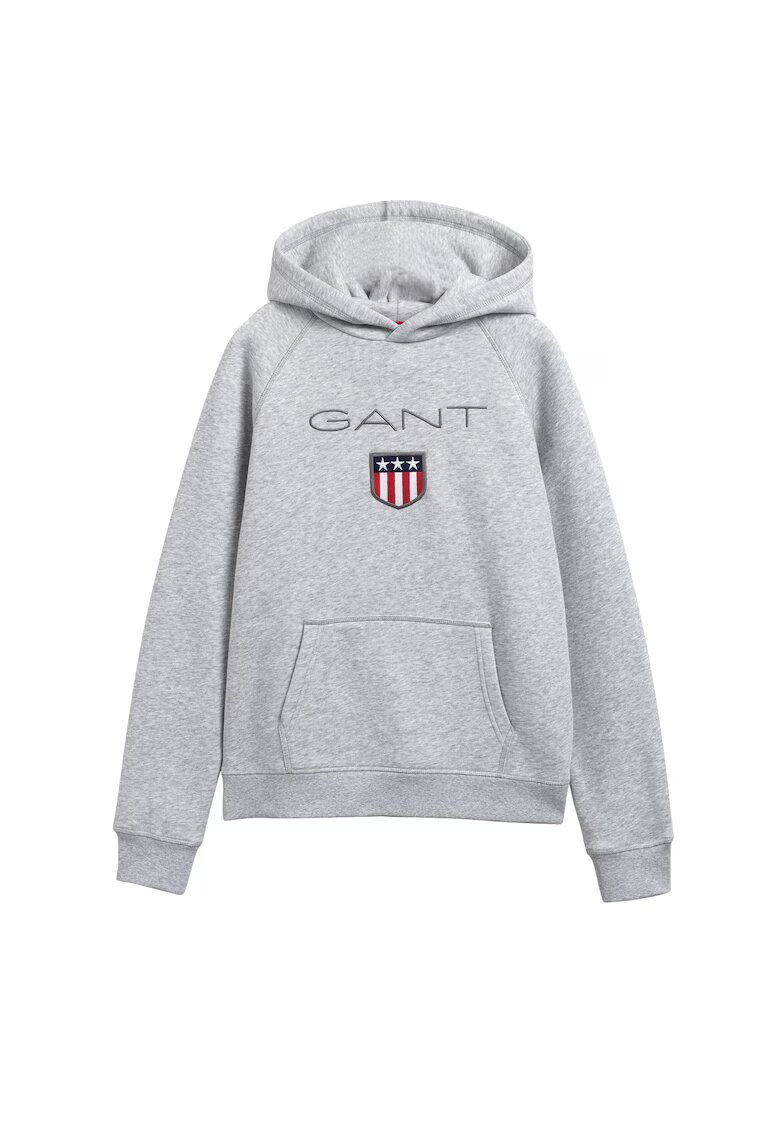 Gant Hanorac cu logo brodat - Gri