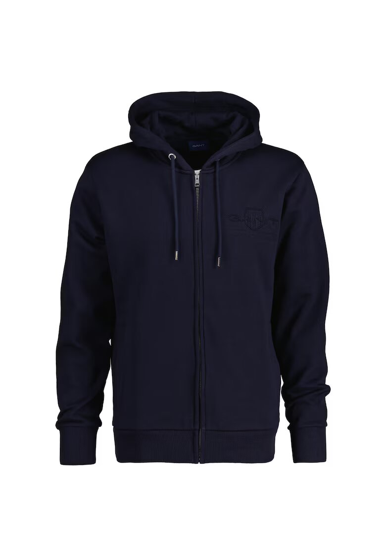 Gant Hanorac regular fit cu fermoar - Albastru ultramarin