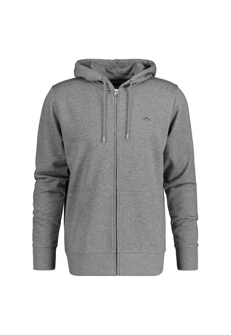 Gant Hanorac regular fit cu fermoar Shield - Gri