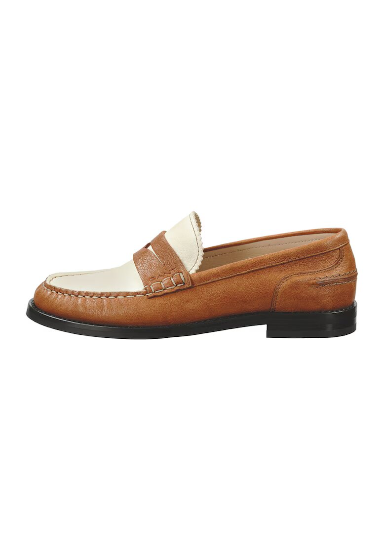 Gant Pantofi loafer de piele - Alb/Maro scortisoara