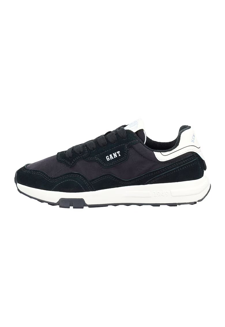 Gant Pantofi sport cu garnituri din piele intoarsa si material sintetic Youtron - Negru/Gri antracit