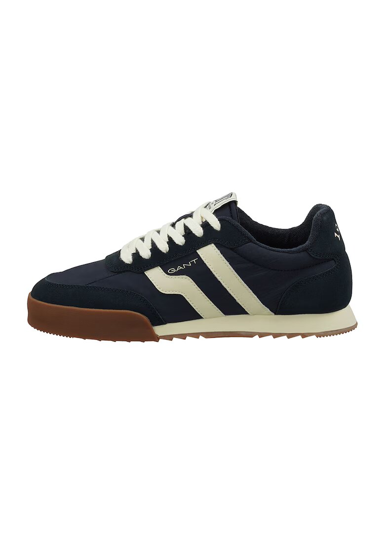 Gant Pantofi sport cu insertii de piele intoarsa Baylle - Crem/Bleumarin