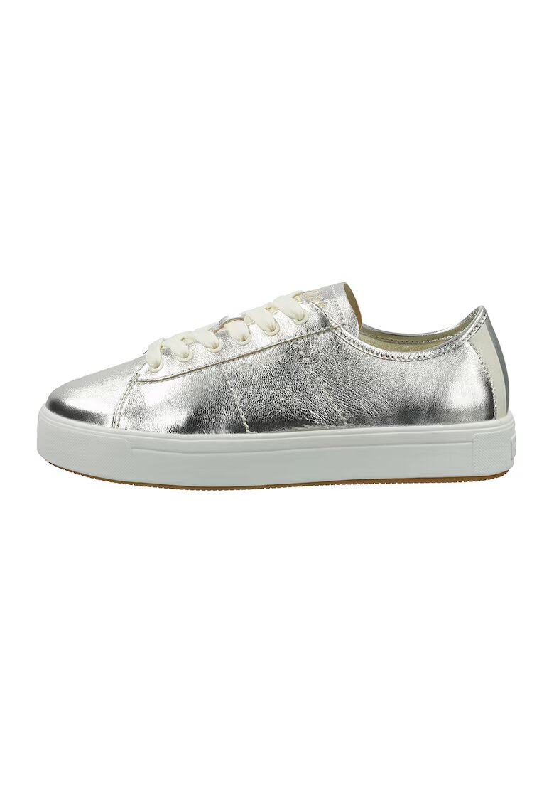 Gant Pantofi sport de piele cu aspect metalizat Avino - Argintiu