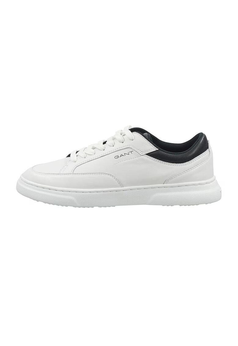 Gant Pantofi sport de piele cu logo discret Joree - Alb/Albastru ultramarin