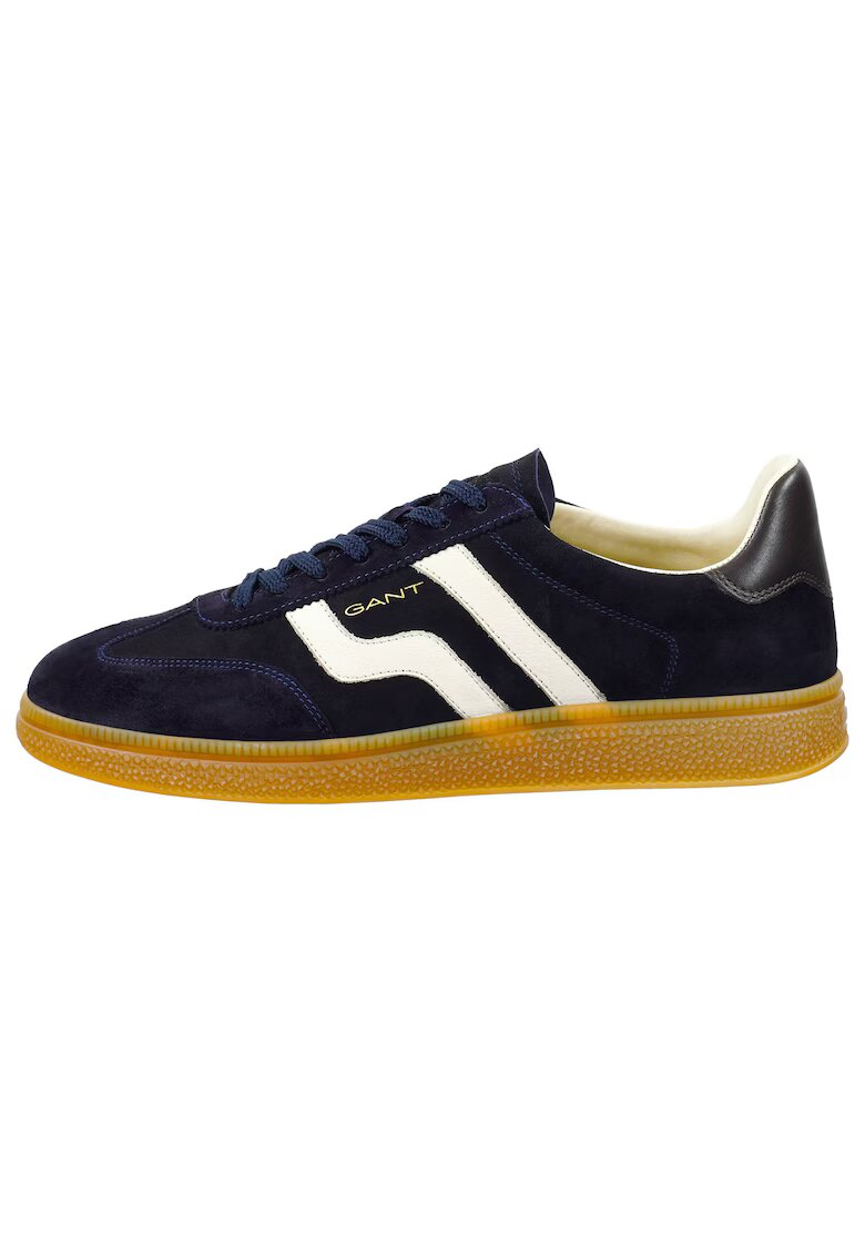 Gant Pantofi sport de piele cu siret - Albastru inchis