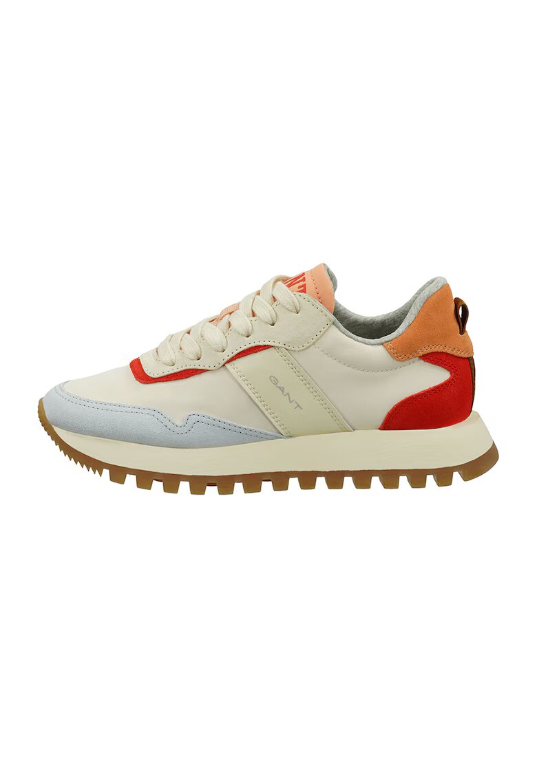 Gant Pantofi sport de piele intoarsa Caffay - Rosu/Albastru glaciar