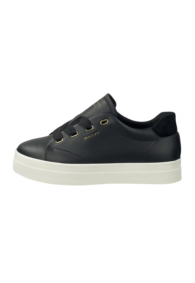 Gant Pantofi sport de piele si piele intoarsa - Negru