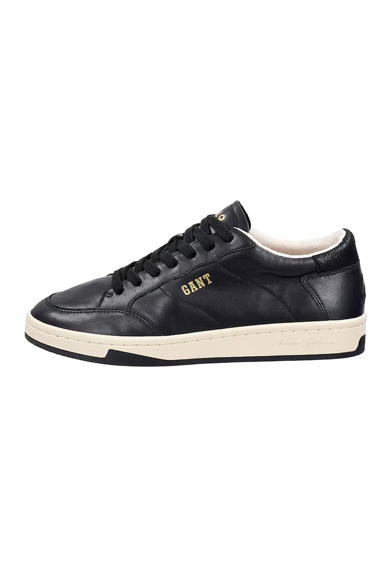 Gant Pantofi sport din piele cu talpa contrastanta Prepus - Negru/Galben pai