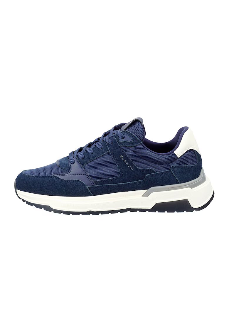Gant Pantofi sport din piele intoarsa si plasa cu detaliu logo Jeuton - Albastru inchis