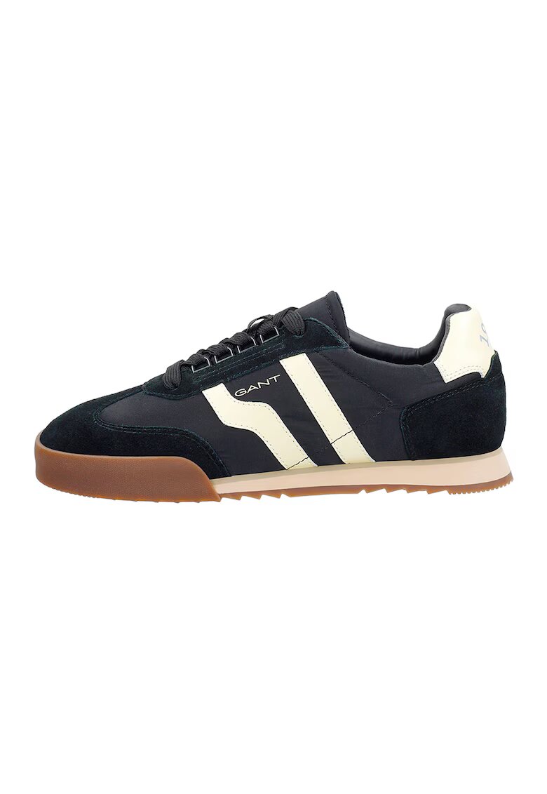 Gant Pantofi sport din piele intoarsa si textil cu logo Baylle - Alb/Gri carbune