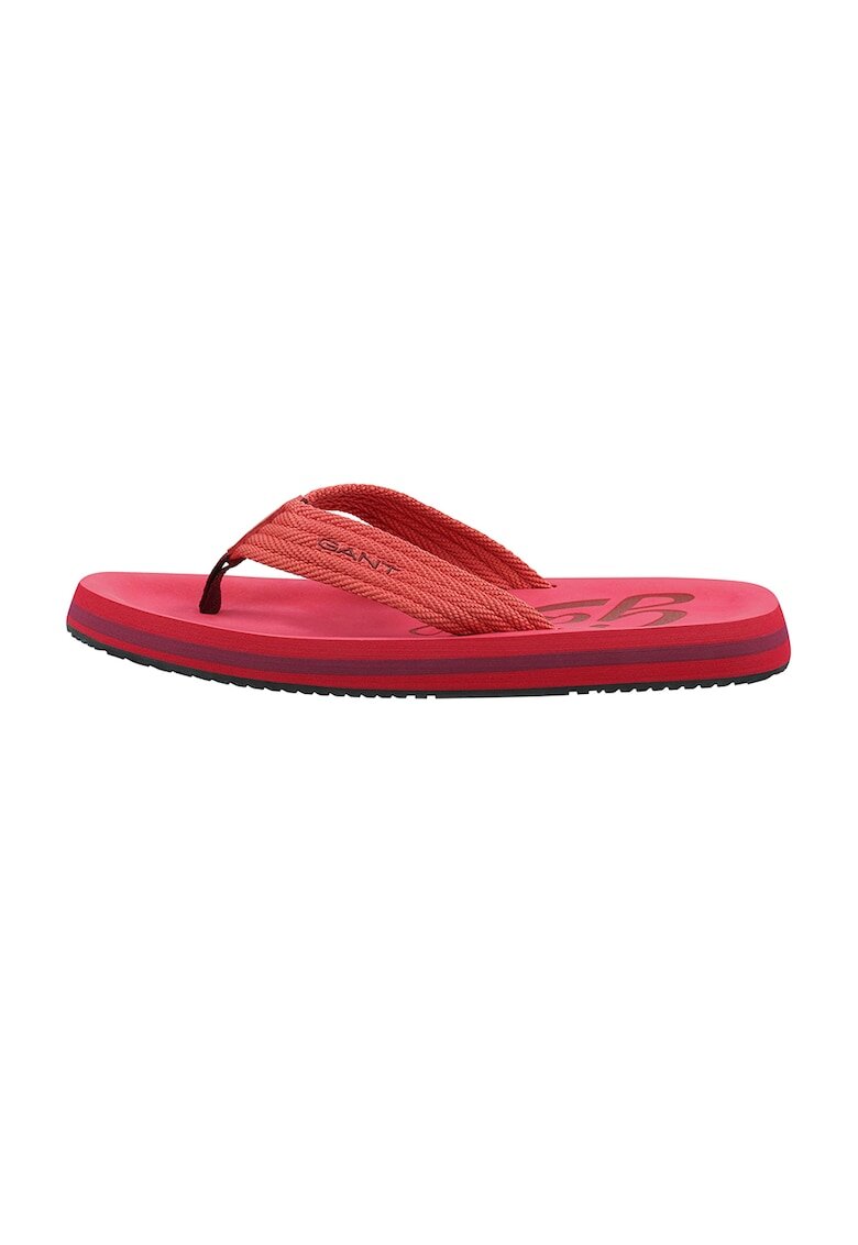 Gant Papuci flip-flop cu garnituri tricotate Brodale - Caramiziu
