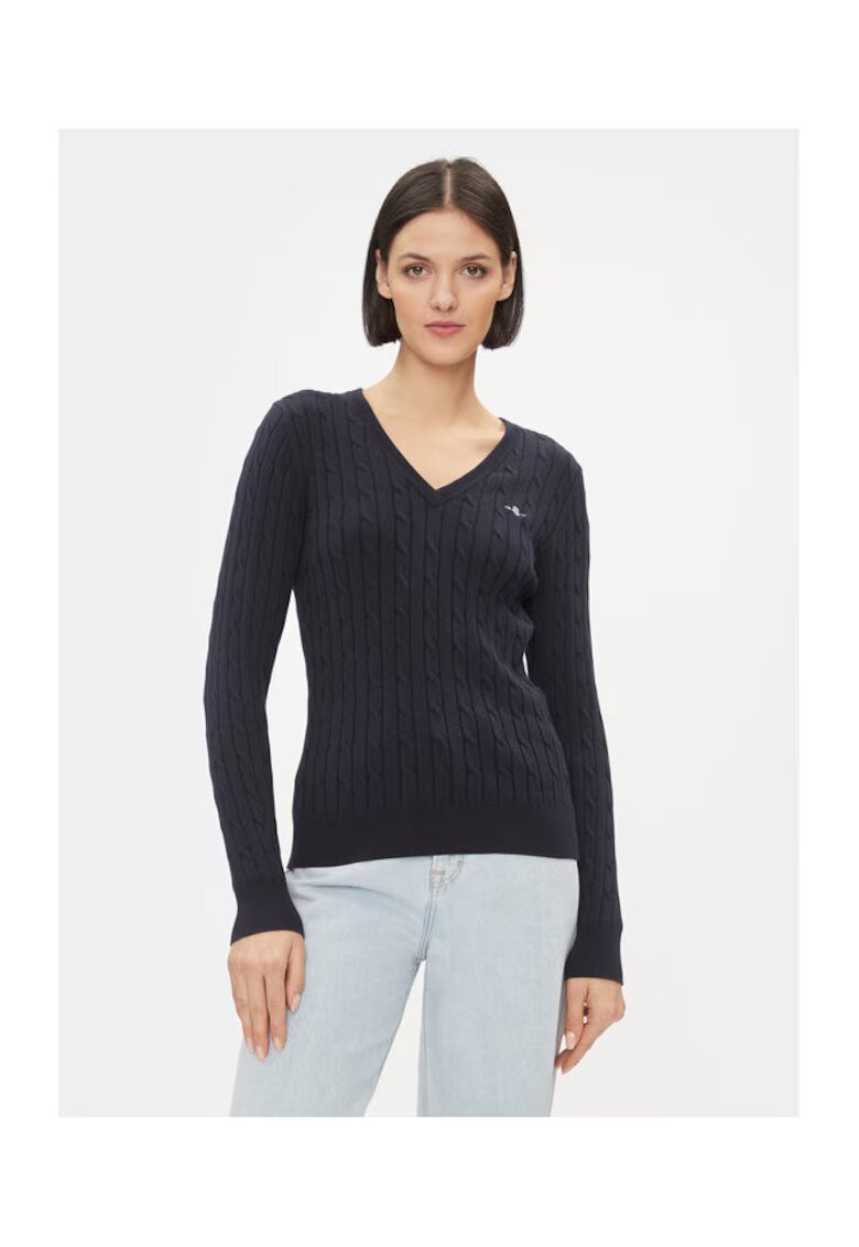 Gant Pulover dama - 303284558 - Bumbac - Albastru - Albastru
