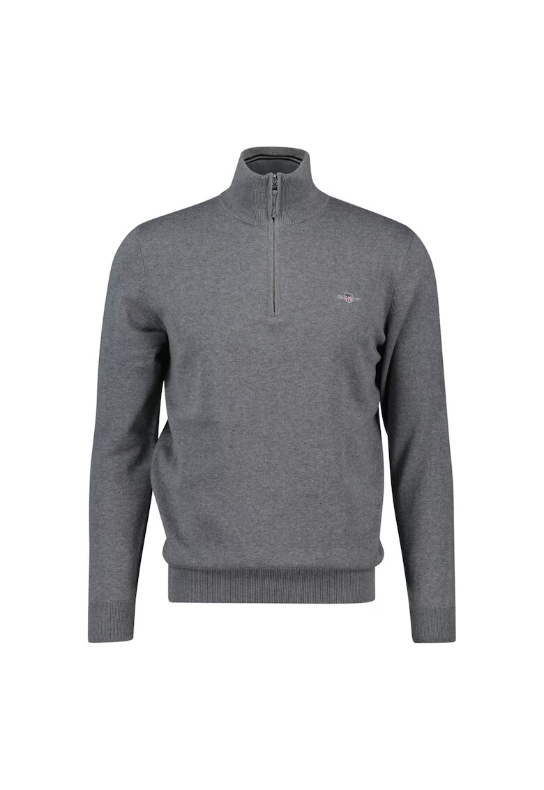 Gant Pulover de bumbac cu fermoar scurt - Gri