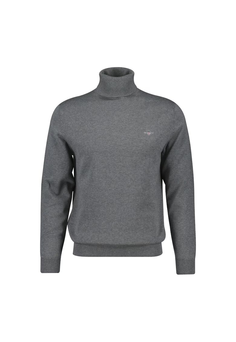 Gant Pulover de bumbac cu guler inalt - Gri
