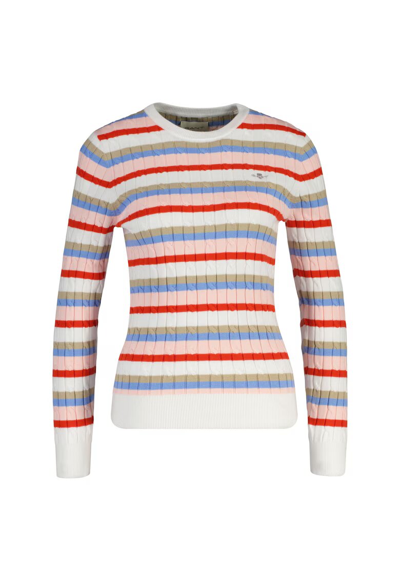 Gant Pulover din amestec de bumbac cu model in dungi - Multicolor