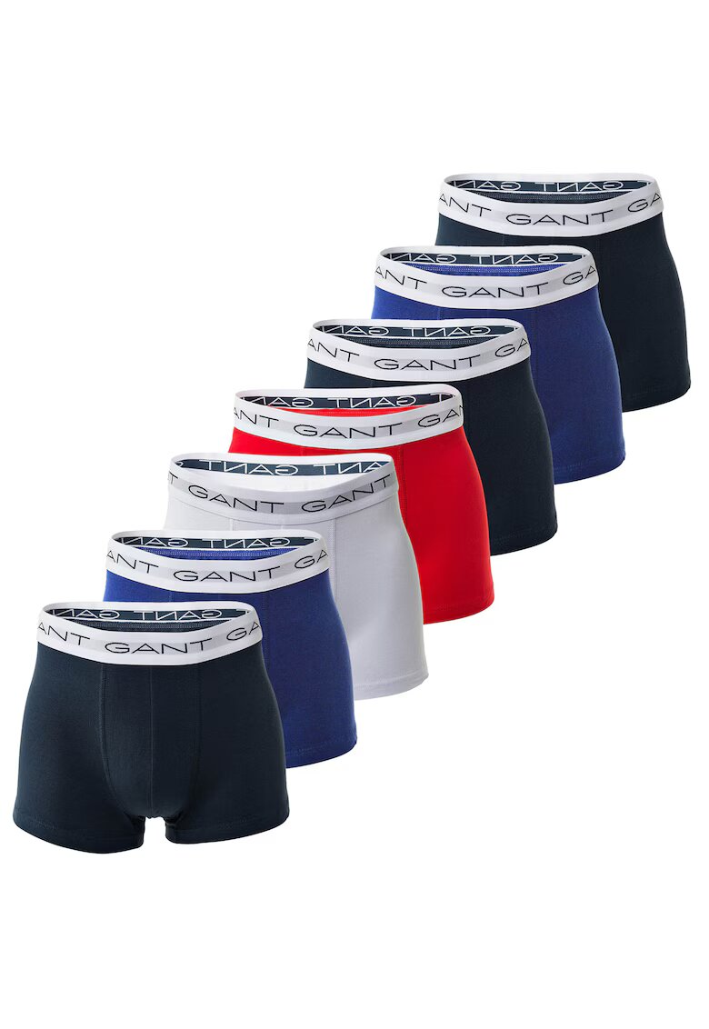 Gant Set de boxeri cu banda logo in talie - 7 perechi - Multicolor