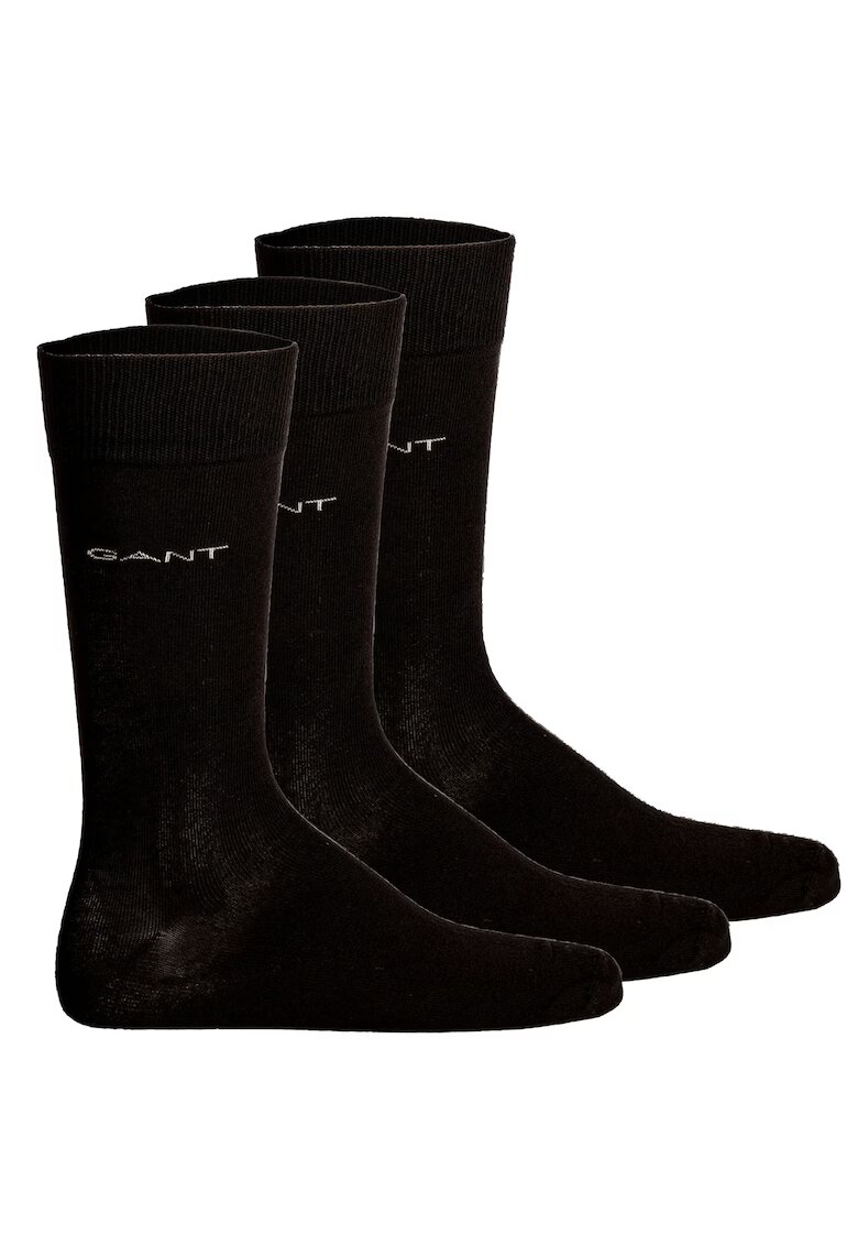 Gant Set de sosete lungi cu detaliu logo - 3 perechi - Negru