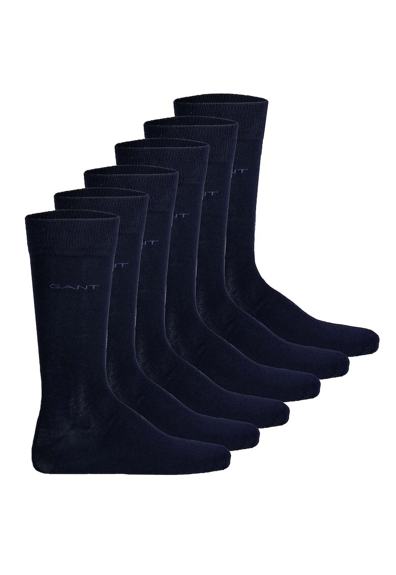 Gant Set de sosete lungi cu logo discret - 3 perechi - Albastru