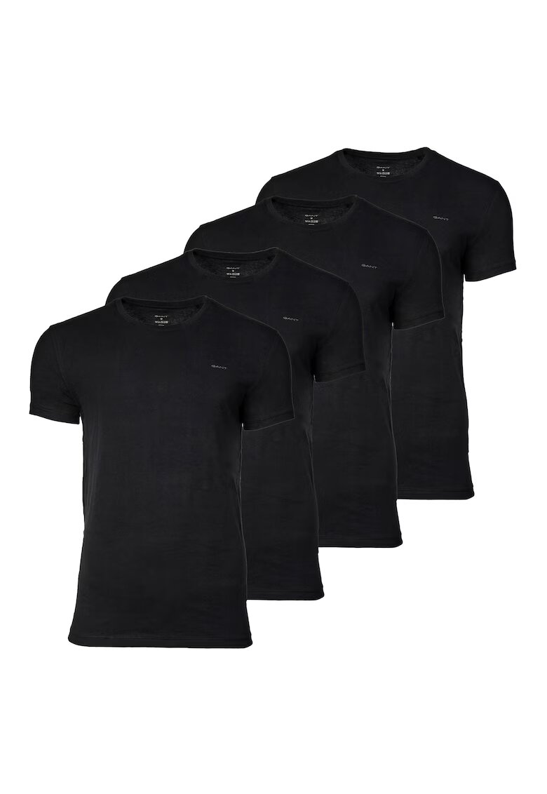 Gant Set de tricouri uni cu decolteu la baza gatului - 4 perechi - Negru