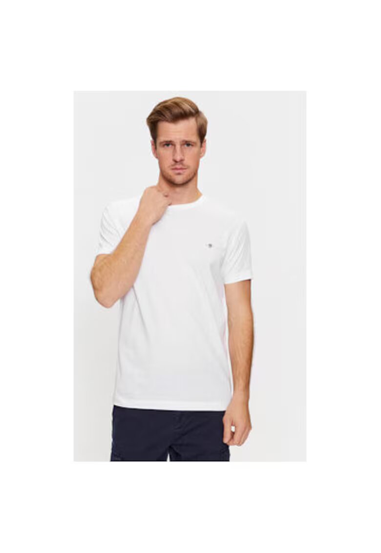 Gant Tricou barbati - 303284190 - Bumbac - Alb - Alb