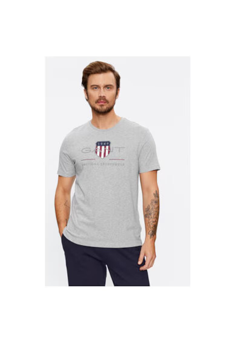 Gant Tricou barbati - 303284770 - Bumbac - Gri - Gri