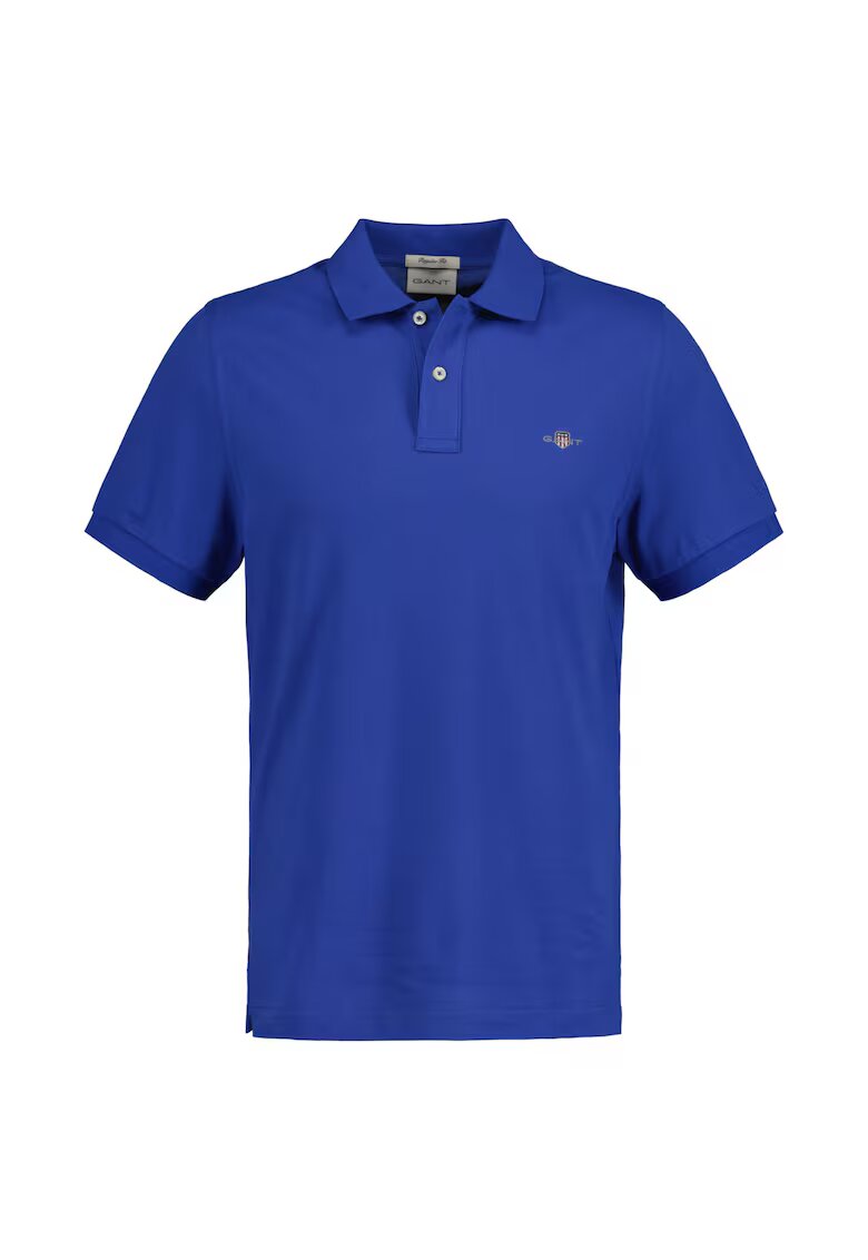 Gant Tricou polo din bumbac pique Shield - Albastru