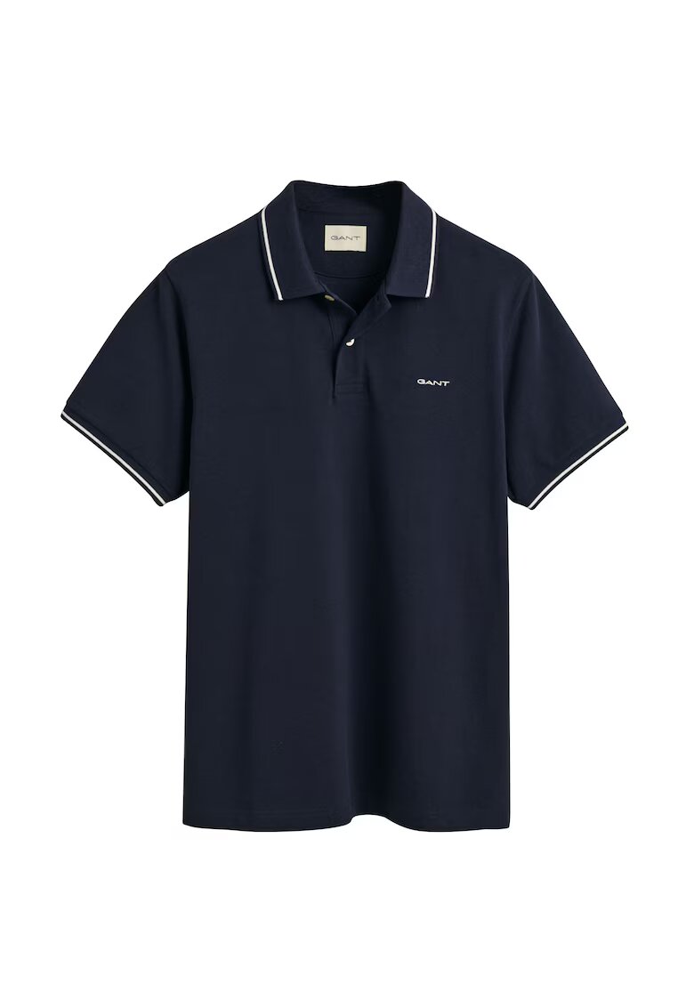 Gant Tricou polo din material pique - Bleumarin