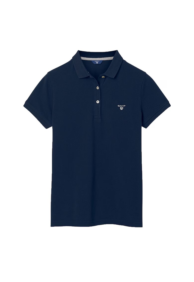 Gant Tricou polo din pique de bumbac - Bleumarin