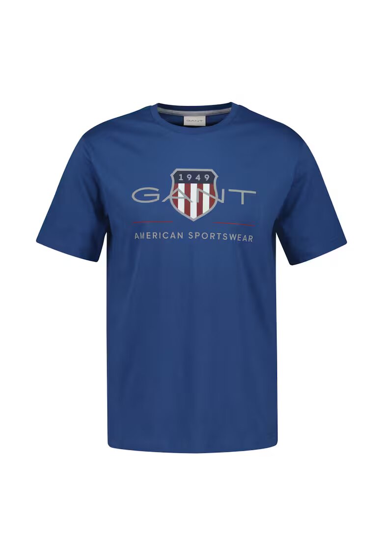 Gant Tricou regular fit cu imprimeu logo Archive Shield - Albastru