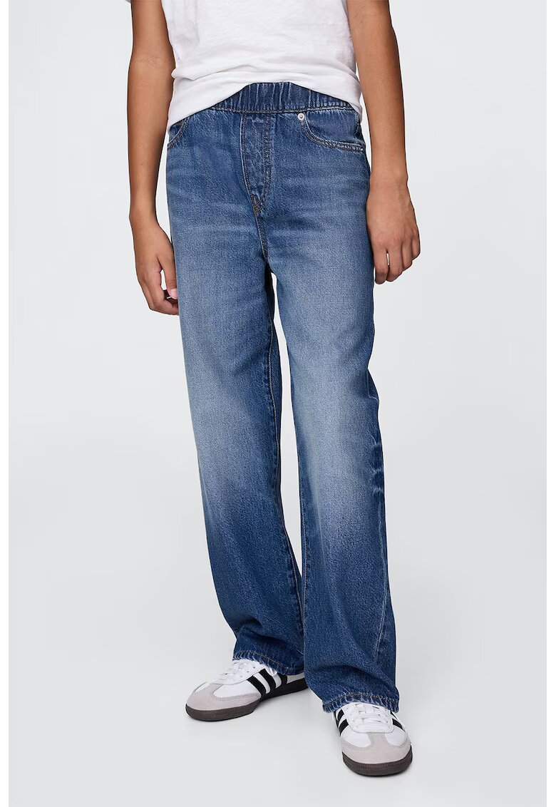 GAP Blugi cu croiala baggy fara inchidere Ultrasoft - Albastru inchis