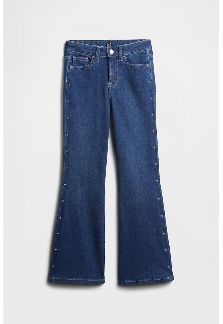 GAP Blugi cu croiala bootcut si tinte - Albastru indigo