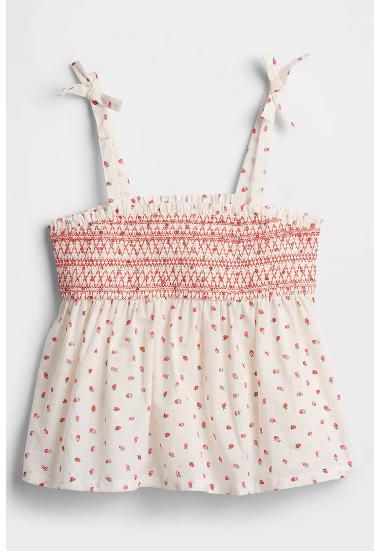 GAP Bluza cu imprimeu cu fructe - Rosu/Verde/Alb murdar