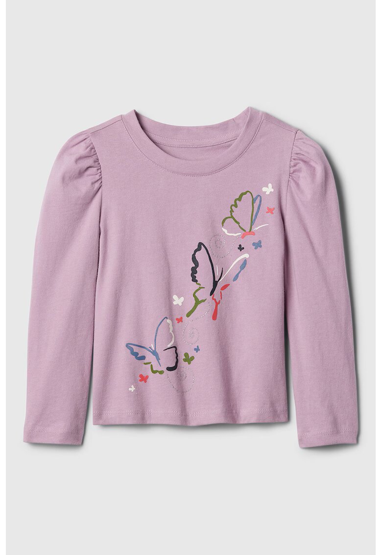 GAP Bluza cu imprimeu - din bumbac organic - Lila