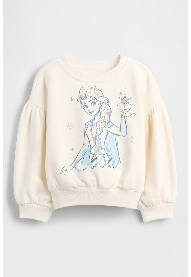 GAP Bluza de trening cu imprimeu Frozen - Galben pal/Albastru pal