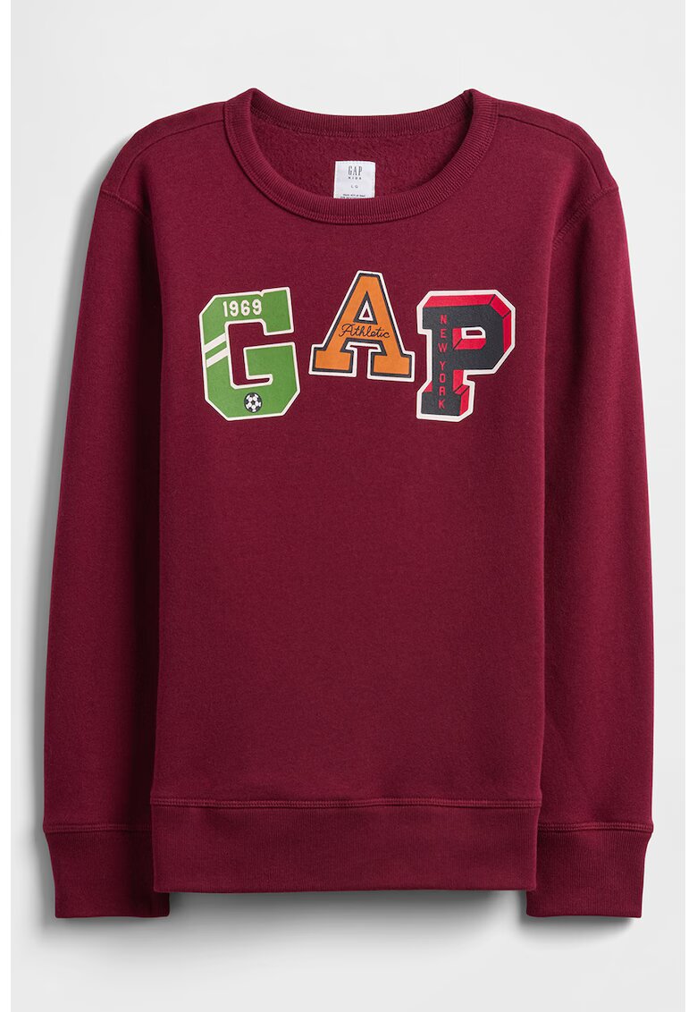 GAP Bluza de trening cu imprimeu logo pe piept - Visiniu