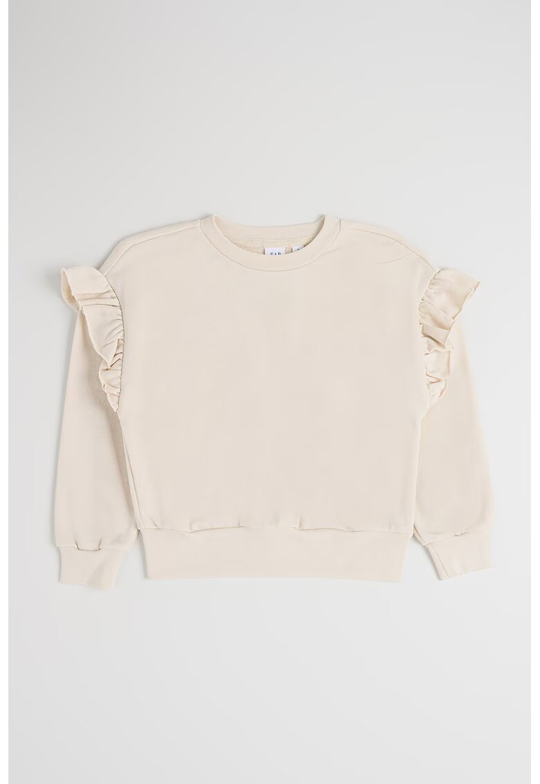GAP Bluza de trening cu volane - Alb fildes