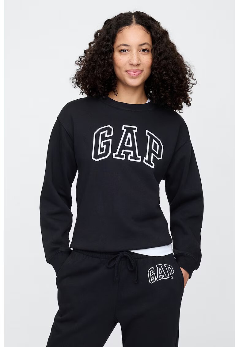 GAP Bluza de trening lejera cu logo - Negru