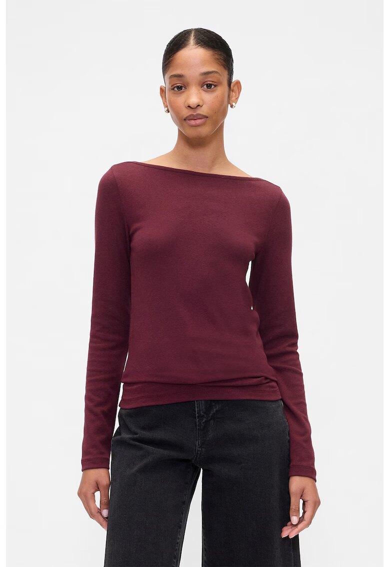 GAP Bluza din amestec de modal cu decolteu barcuta - Violet pruna