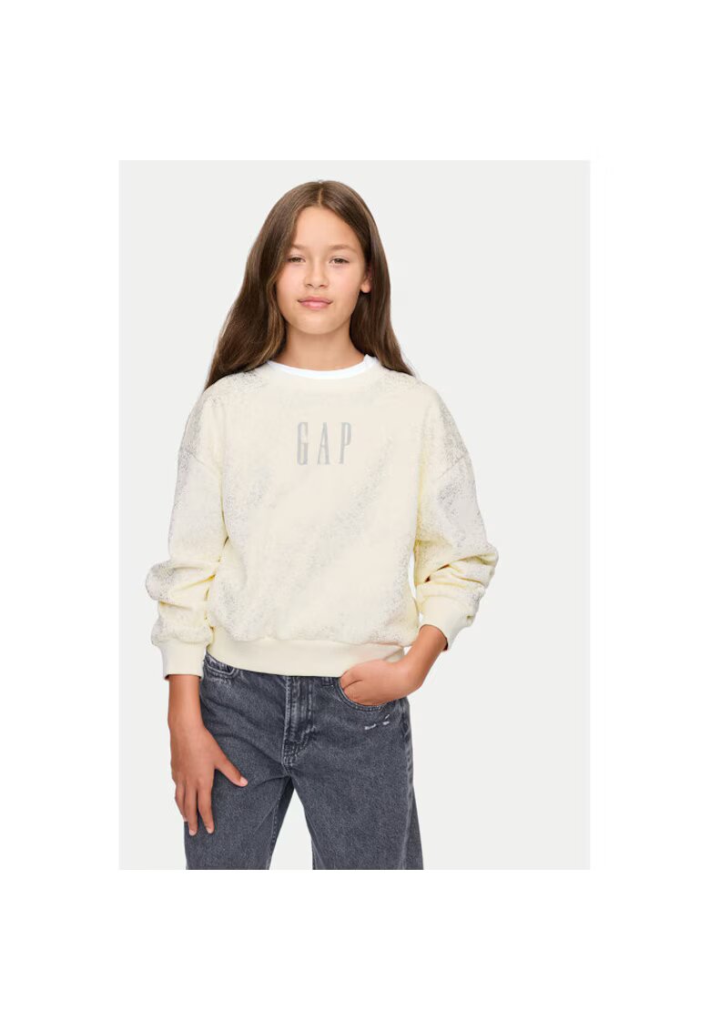 GAP Bluza fete - 304985829 - Bumbac/Poliester - 134 CM - Bej
