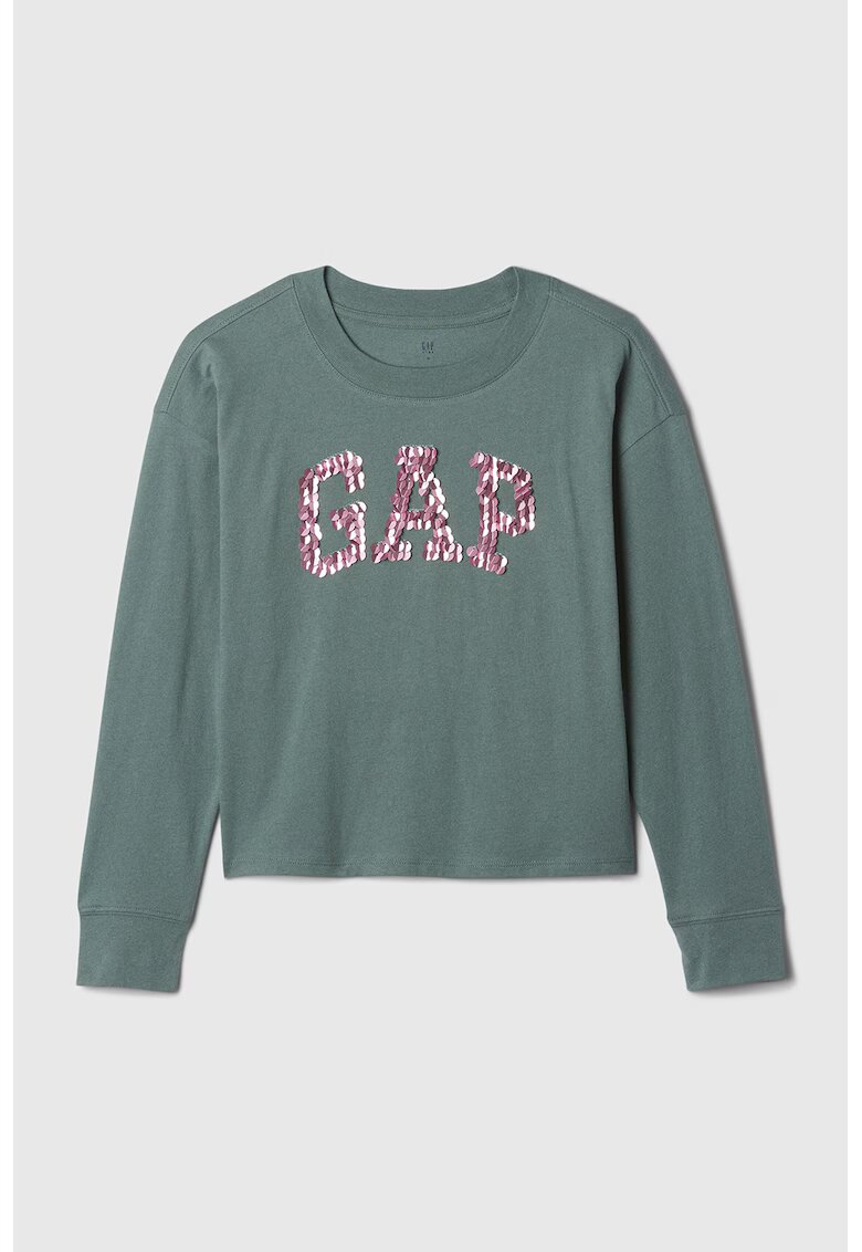 GAP Bluza supradimensionata de bumbac - Verde sparanghel
