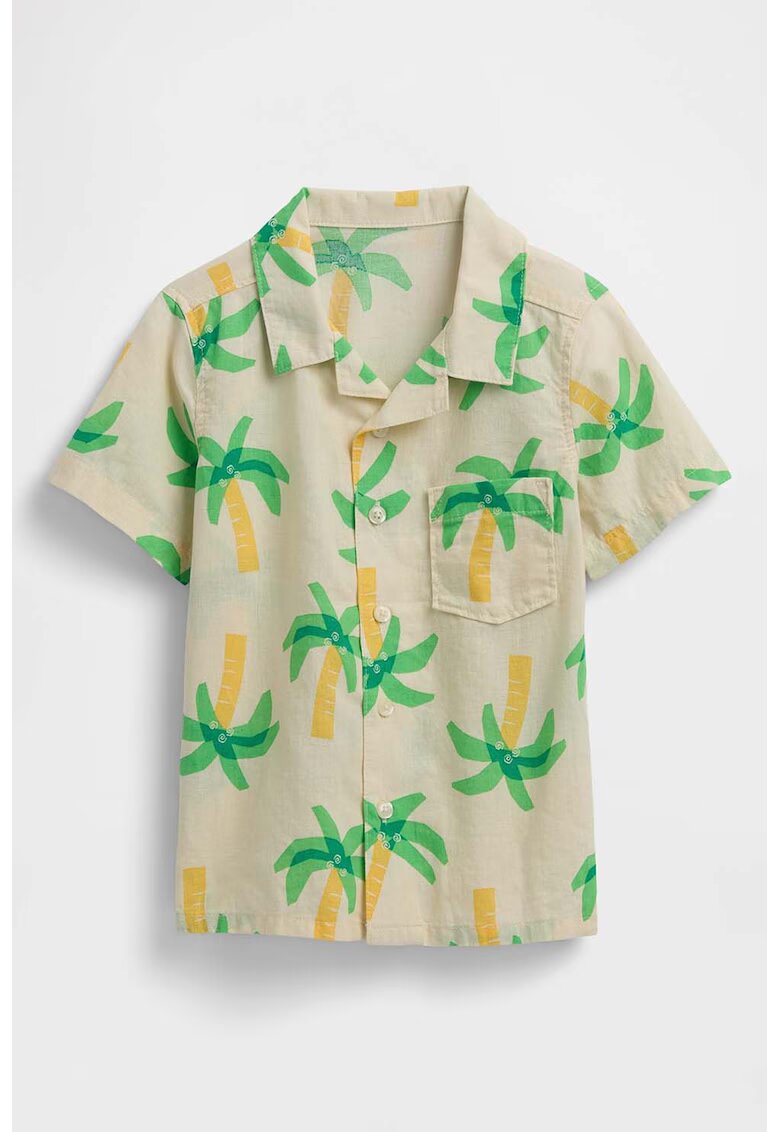 GAP Camasa cu model tropical - Verde/Galben